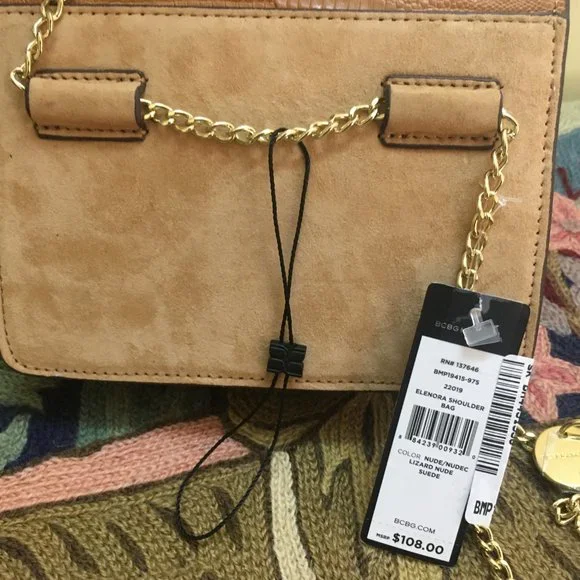 Authentic BCBGMAXAZRIA Elenora Brown Leather Sling Bag - Picture 4 of 15